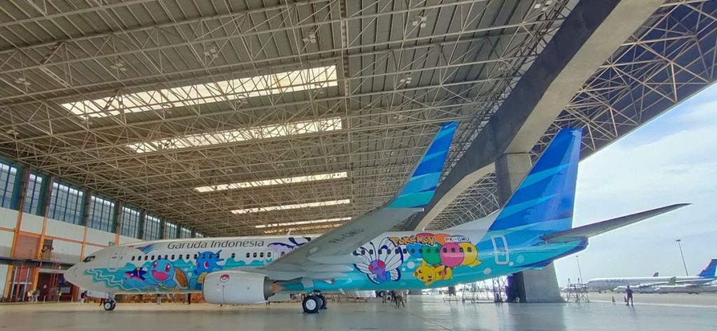 livery tematik Pikachu Jet GA-1 