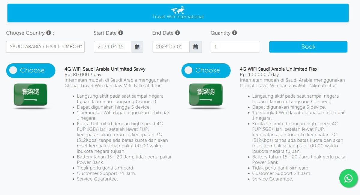 Pengalaman Memakai Java Mifi Saat Umrah Mandiri - Jilbabbackpacker